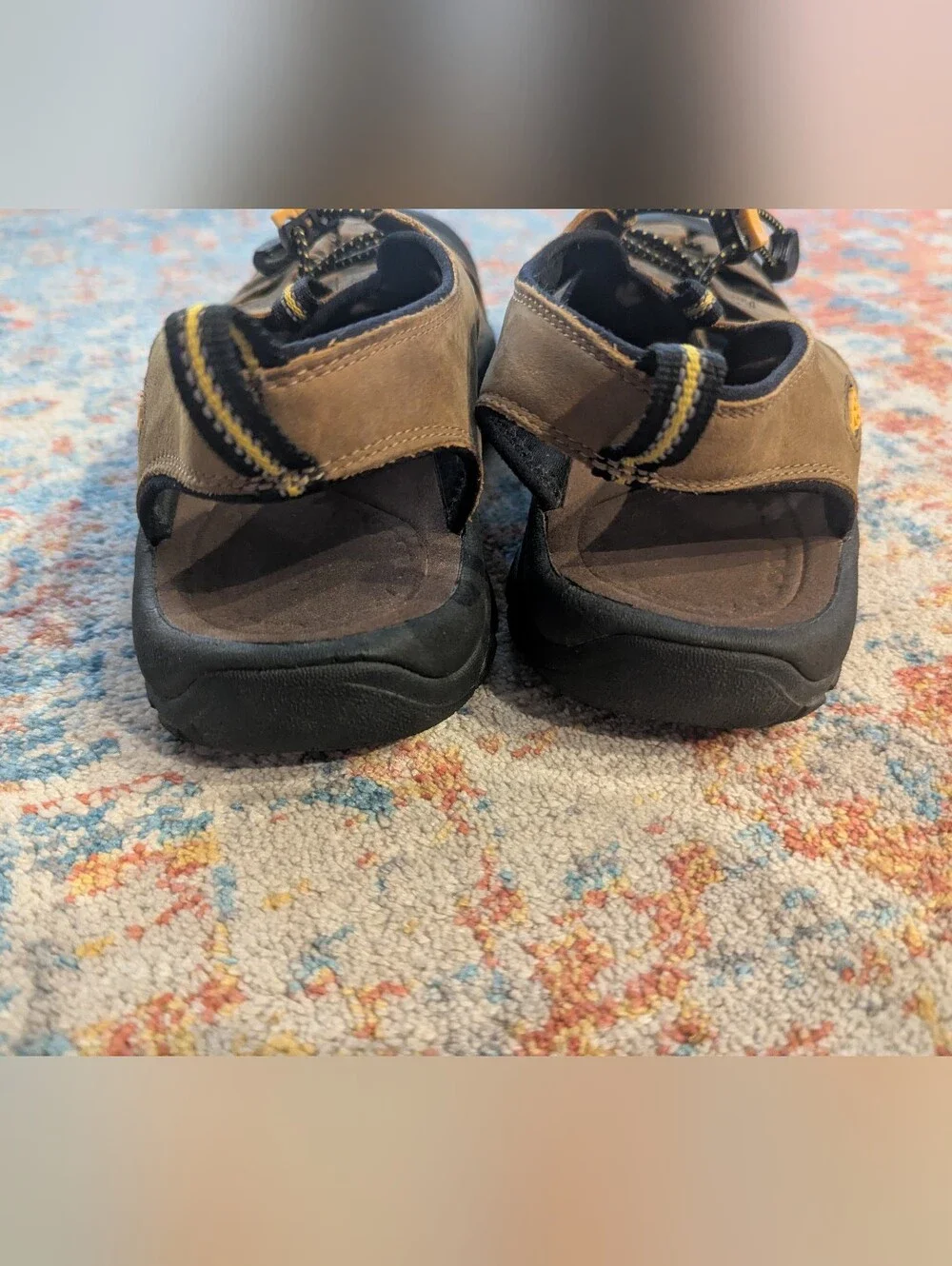 Keen Men's 10 Brown Newport Leather Waterproof Bungee Sport Closed Toe Sandals